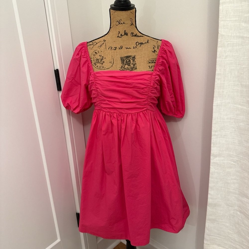 English Factory Bright Pink Smocked Top